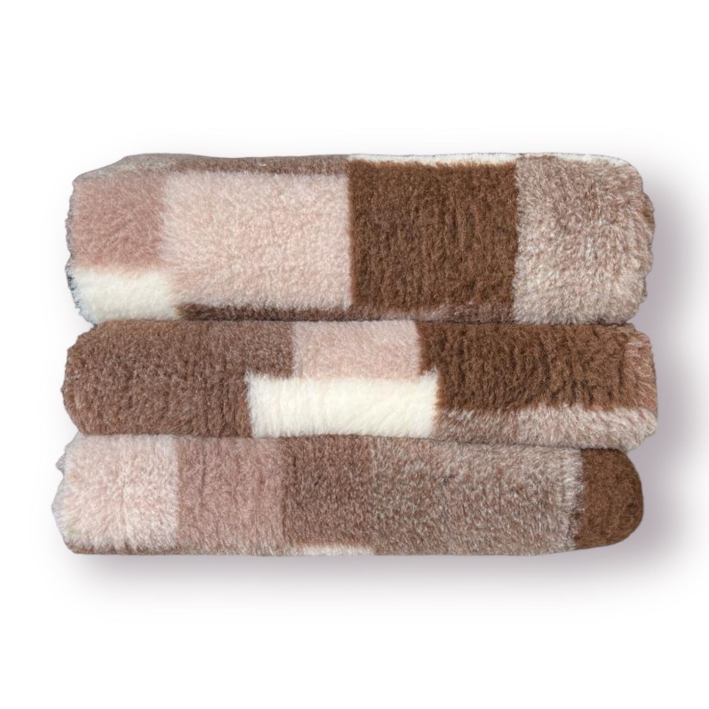 Vetbed: Brown/Creme patchwork