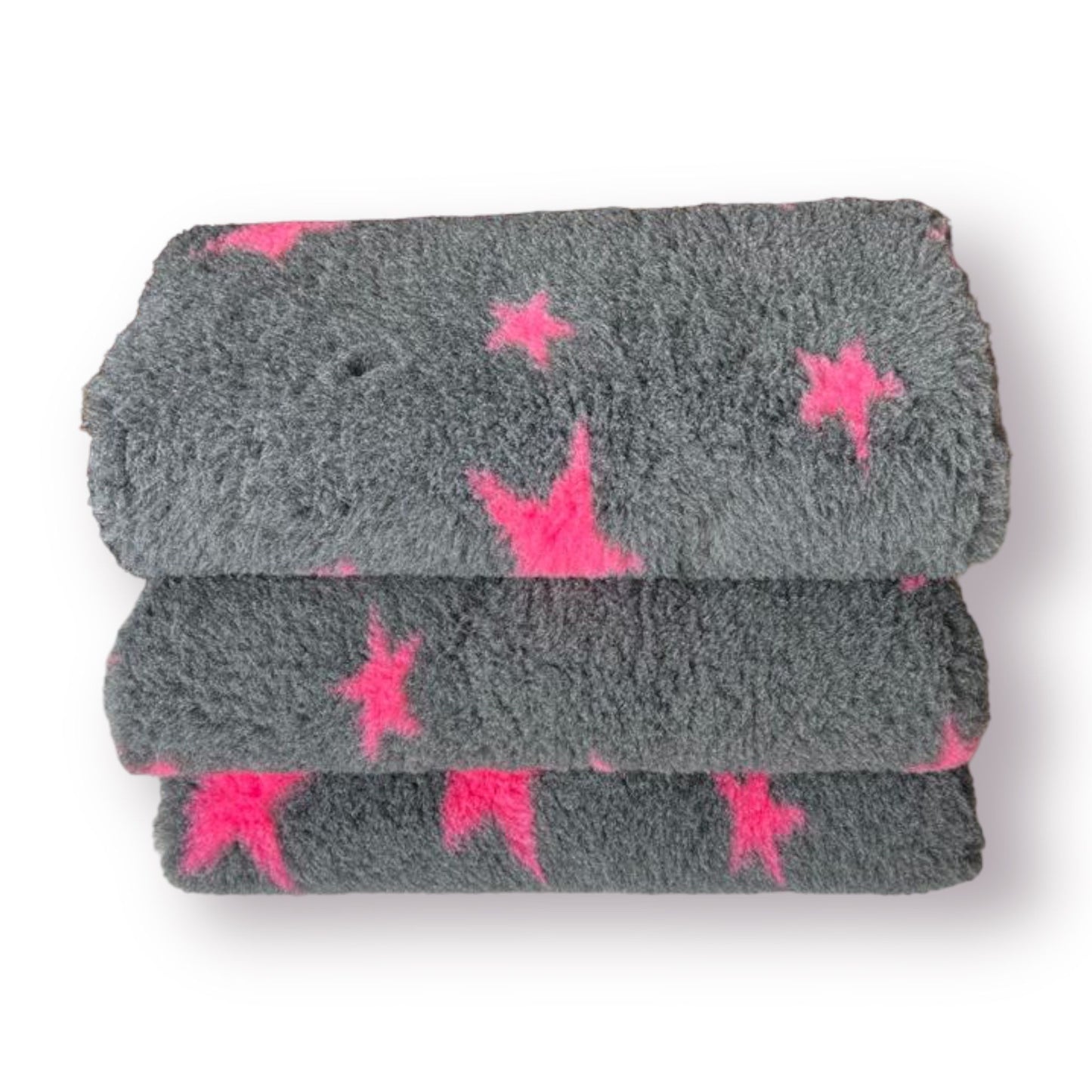 Vetbed: Grey m. Pink stjerner