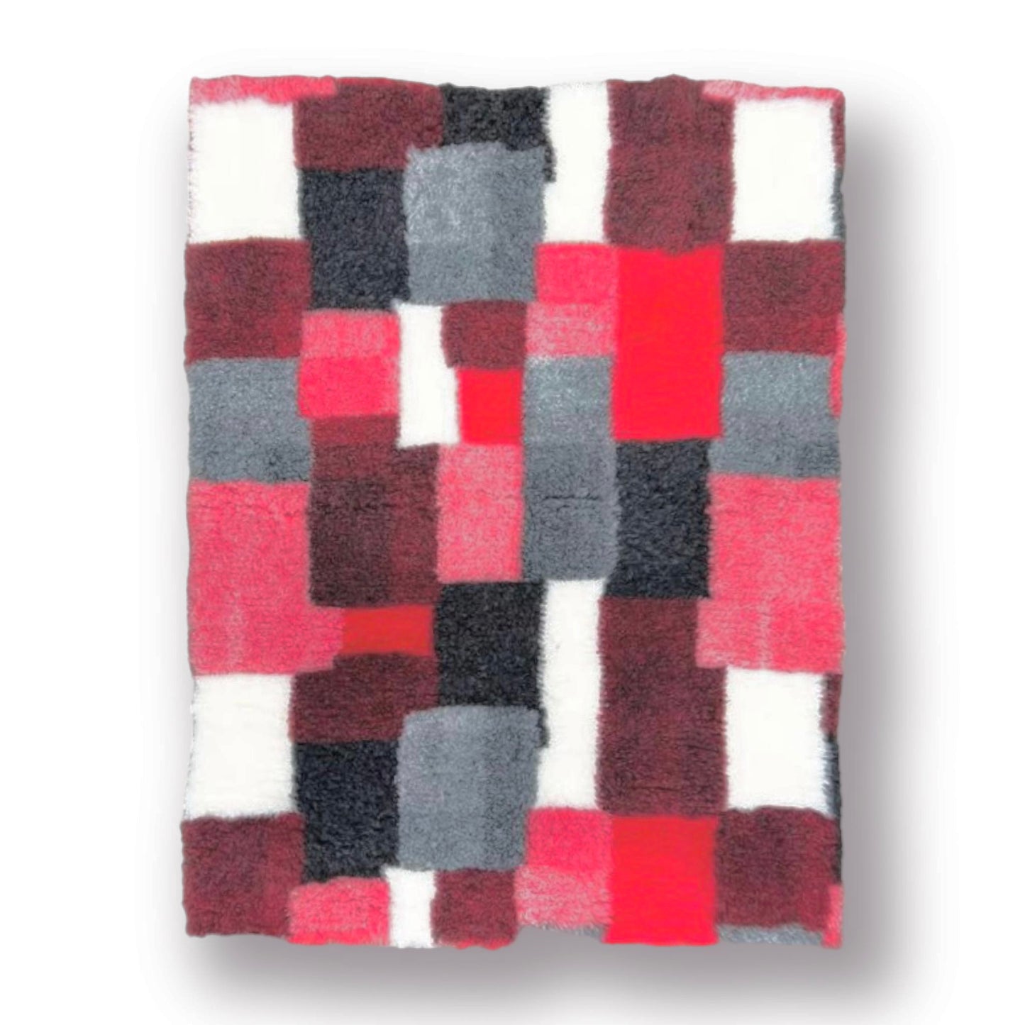 Vetbed: Rød Patchwork