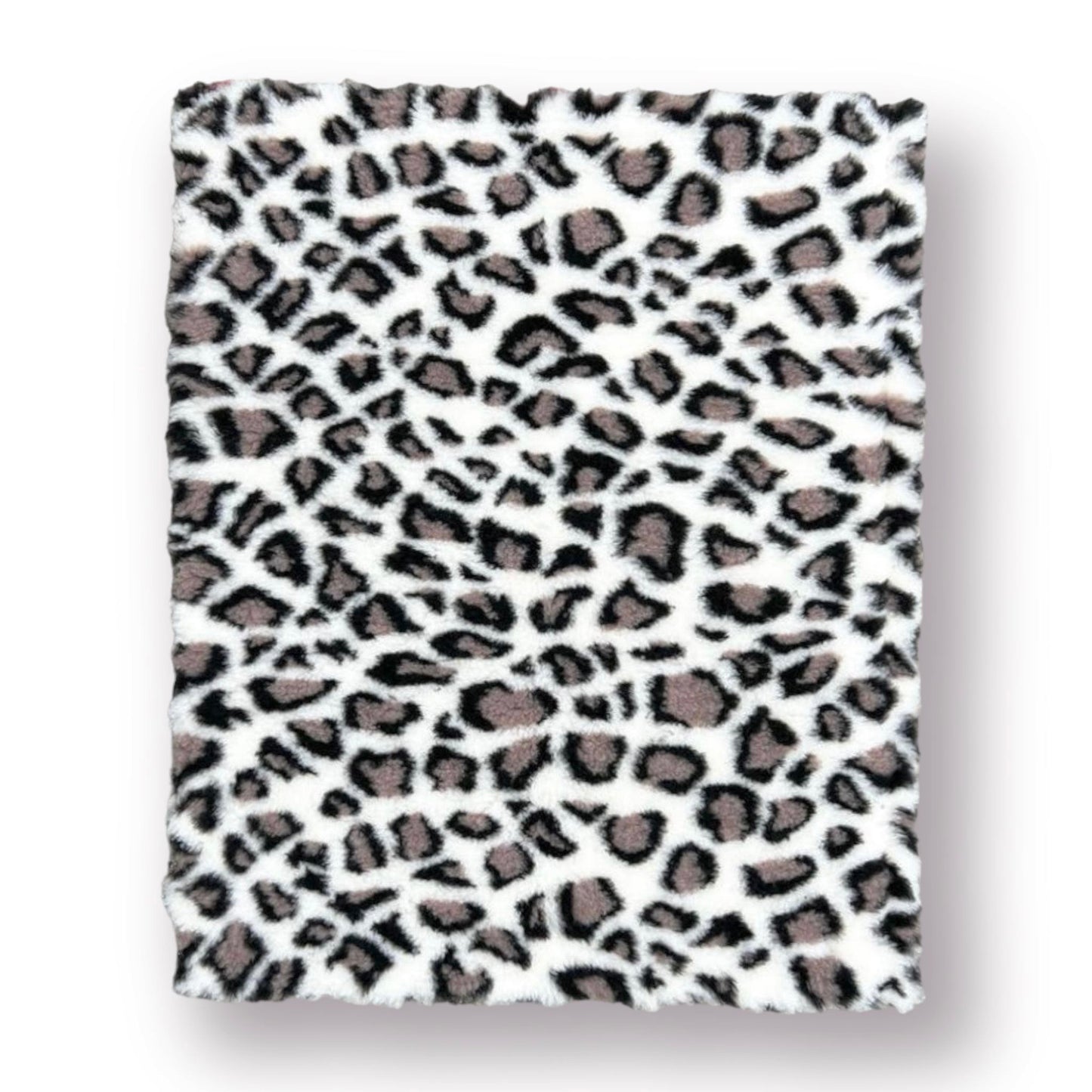Vetbed: Leopardprint, hvid bund