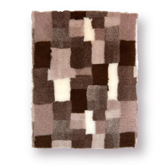 Vetbed: Brown/Creme patchwork